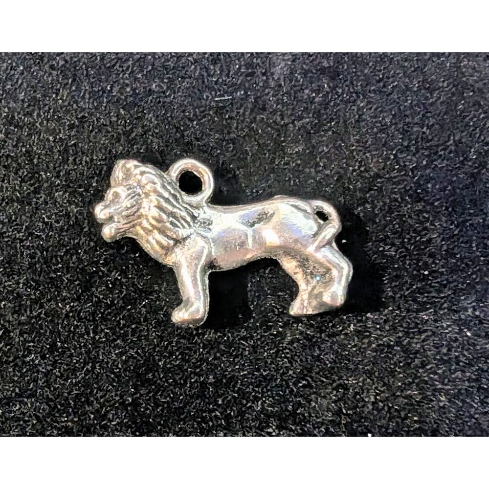 Sterling Silver Lion Charm .925 For Bracelet Vintage